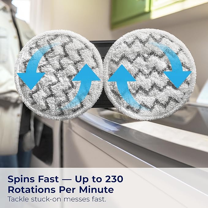 BISSELL SpinWave SmartSteam Scrubbing Steam Mop with Rotating Mop Pads