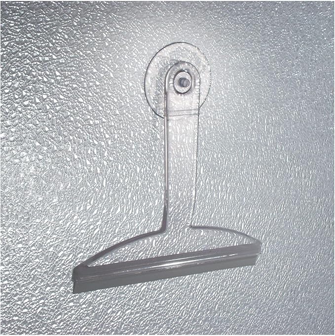 8" Clear Plastic Suction Squeegee Shower Window Cleaner