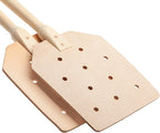 REDECKER Flyswatter with Beechwood Handle and Punched Leather Head, Flexible Leather Head is Stain Resistant and Easy to Clean, 20 inches - Fly Swatter, Made in Germany - Wooden Fly Swatter