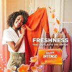 Bounce Intense Dryer Sheets, Vibrant Fresh, 80 Count, Scent Boosting Dryer Sheet Formulated to Fight Wrinkles and Static