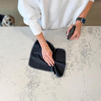 Reusable Paper Towels - 10 PACK - Roll of Washable Cotton Cloth Paper Towels - Paperless Reusable Napkins Cloth Washable - Absorbent + Long Lasting - Zero Waste Products - (Black Tie)