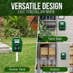 New 2025 Solar Deer Repellent Device Outdoor – Solar Animal Repeller for Outside – Rainproof Solar Rodent Repellent – Outdoor Animal Deterrent for Deers, Cats, Dogs, Mice, Birds