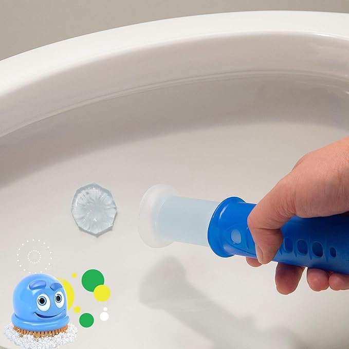 Scrubbing Bubbles Fresh Gel Toilet Bowl Cleaning Stamps Refills, Helps Keep Toilet Clean and Helps Prevent Limescale & Rings, Rainshower Scent, 12 Stamps (Pack of 3)