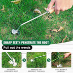 Hand Weeder Tool Garden Weeding Tool, Uprooting Weeding Tool Gardening Weeder Tool, Stainless Steel Gardening Tools for Yard and Garden, 2 Pcs