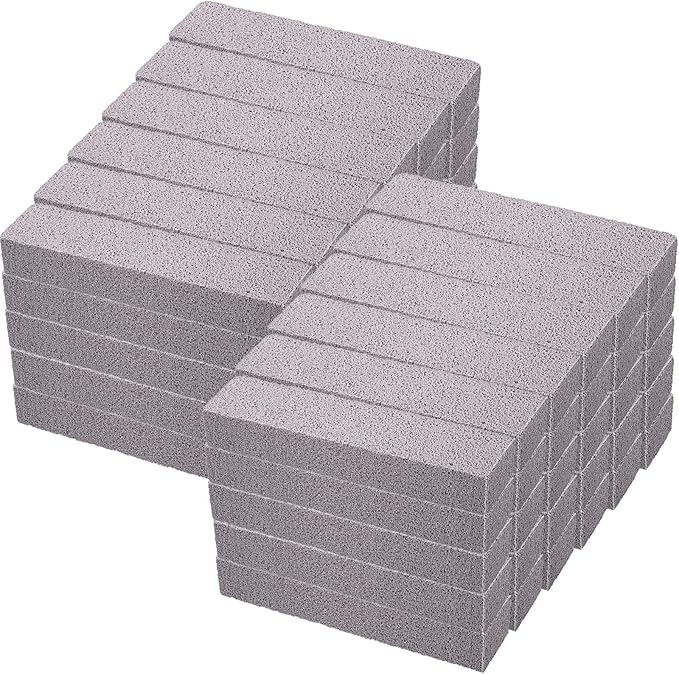 Chengu 60 Pieces Pumice Stone for Cleaning, Pumice Scouring Pad Bulk, Hard Water Stain Remover, Cleaning Stones for Toilet, Bowl, Pool, Tile, Grill, Oven, Bath, Household, Kitchen, 5. 9 x 1. 4 x 0. 9