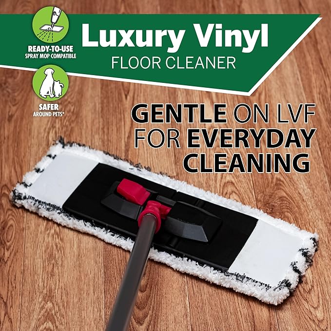 OdoBan Ready-to-Use Luxury Vinyl Floor Cleaner, Streak Free and Neutral PH Formula, Made in the USA, Scentless, 32 Oz Spray 4-Pack