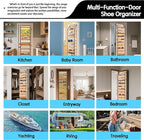 Kotkn 10 Tier Over The Door Organizer - Heavy Duty Hanging Storage Rack with Sturdy Oxford Fabric, Holds 20+ Pairs of Footwear, Boots & Sneakers, Saves 50% Closet Space(Beige)