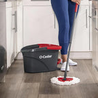 O-Cedar Easywring Microfiber Spin Mop & Bucket Floor Cleaning System + 3 Extra Refills (4 Refills Included)