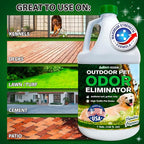 Nature's Freedom Hose-End Outdoor Pet Odor Eliminator – Gallon Enzyme Cleaner with Spray Gun for Yard, Turf, Patios, Kennels, Concrete