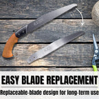 KAKURI Japanese Pruning Saw 8.2" for Tree Trimming - Replacement Blade (1 pc) - Made in Japan