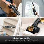 Shark UltraCyclone Pet Pro Plus Cordless Hand Vacuum, Powerful Suction, Handheld Vacuum for Car & Home, Pet Power Brush, Crevice Tool, Scrubbing Brush, XL Dust Cup, Black, CH951