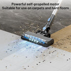 VIPSUN Cordless Vacuum Cleaner with Self-Standing, LED Screen Stick Vacuum Cleaners for Home, Lightweight Powerful Suction Vacuum, 6-in-1 Rechargeable Vacuum for Carpets, Pet Hair, Hardwood Floors
