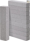 HongWay 10 Pack Pumice Stone for Cleaning, Pumice Stone for Toilet Cleaning Bowl Stick, Heavy Duty Strong Pumice Cleaning Bar for Bathtubs, Kitchen Sink, Grill, Household (5.9 x 1.4 x 0.9 Inches)
