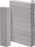 HongWay 10 Pack Pumice Stone for Cleaning, Pumice Stone for Toilet Cleaning Bowl Stick, Heavy Duty Strong Pumice Cleaning Bar for Bathtubs, Kitchen Sink, Grill, Household (5.9 x 1.4 x 0.9 Inches)
