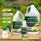 Nature's Freedom Hose-End Outdoor Pet Odor Eliminator – Gallon Enzyme Cleaner with Spray Gun for Yard, Turf, Patios, Kennels, Concrete