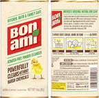 BON AMI Powder Cleanser for Kitchens & Bathrooms - All types of Surfaces, Cleans Grime & Dirt, Polishes Surfaces, Absorbs Odors (12 Pack)