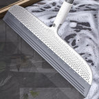 Rubber Squeegee Broom for Floors, 51.77" Long Handle Multi-Surface Magic Multifunction Broom, Pet Hair Remover Scraper for Laminate Carpets, Windows, Mirrors, Rugs, Hardwood, Tile Cleaning