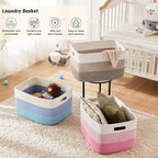 Blanket Basket,Rectangle Woven Baskets for Storage,100L Laundry Basket for Decorative Nursery Blanket,Toys,Dirty Clothes and Magazine in Shelves,Baby Room,and Living Room