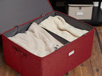 Covermates Keepsakes - Adjustable Zip-Top Storage Box - Configurable FlexGrid Compartments - Heavy Duty Polyester- Reinforced Handles - Stackable Design - Indoor Storage, Red Heather