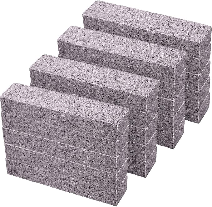 Norme 30 Pack Pumice Stones for Toilet Bowl Cleaning Scouring Pad Pumice Stick Cleaner for Cleaning Toilets, Bathtubs, Grills, Kitchen, Swimming Pools, Sinks, 5.9 x 1.4 x 0.9 Inch (Gray)