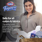 Clorox Fraganzia Laundry Scent Booster Crystals, In-Wash Fragrance Beads for Fresh-Smelling Clothes & Linens, Safe for All Fabrics & Colors, Lavender with Eucalyptus, 18 Oz, 2 Pack