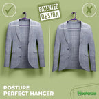 NEATERIZE Clothes Hangers Plastic 20 Pack For Adults - Plastic Hangers, The Perfect Coat Hanger and Space Saving Clothes Hangers for Closet, Percheros Ganchos para Colgar Ropa Hangars - Purple Hangers