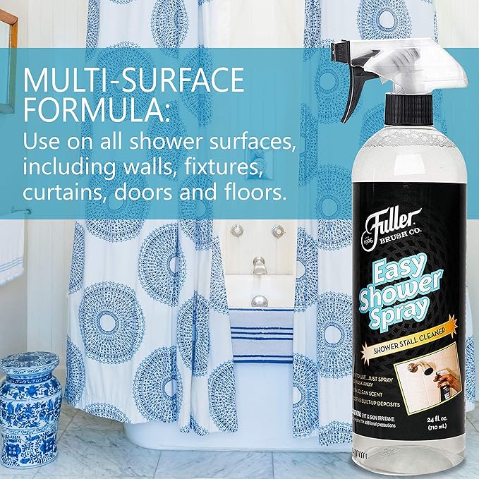Fuller Brush Easy Shower Spray - No Scrub Shower Cleaner - Multi Surface Formula Keeps Surfaces Clean From Dirt, Soap Scum and Hard Water Stain Build Up Perfect for Shower Floors Walls (Pack of 2)