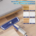 Spray Mops for Floor Cleaning: MEXERRIS Wet Jet Mops for Hardwood Wood Tile Laminate Vinyl - Floor Flat Mop with 4 Washable Pads for Swiffer Powermop & 2 Refillable Bottles Home Commercial Mop