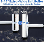 Large Lint Roller Refills: DELOMO 9.45 in Lint Roller Refill (6 Pack, 540 Sheets), Compatible Only with DELOMO Large Lint Roller, for Cleaning Floor, Carpets, Bedding, Couch, Cars, & Pet Hair