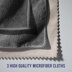 Don Aslett's Ultimate Cleaning Set | Includes 3 Cleaning Cloths, 15" Machine Washable Microfiber Mop Pad, Hard Bristle Brush, Scrubbing Pad, Grout Brush, and Collapsible Bucket for Bathroom or Kitchen