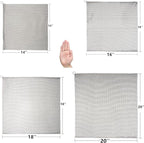 Cast Iron Cleaner & Chainmail Skillet Scrubber - 18''x18'' 3.8mm Small Ring, 316L Stainless Steel Interlocking Mesh Sheet, Flexible Chainmail Panel, Fine Linked Ring Fabric, Woven Ring Net
