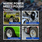 Zephyr - Pro 25 Easy Kut Liquid Metal Polish - Stainless Steel, Chrome, & Aluminum Polish - Metal Polishing for Lifted Trucks, Show Vehicles, Motorcycles, & More - 16 oz.