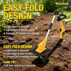 21V Cordless Tiller Cultivator, Compatible with Makita 18V Batteries, Battery Powered Garden Tiller with 2 Lithium-Ion Batteries for Flower Beds (Yellow Tiller + 2 Batteries)