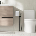 Toilet Paper Holder, Self-Adhesive Toilet Paper Roll Holder for Bathroom and Washroom, No-Drill SUS 304 Stainless Steel,Matte Black