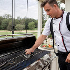 RELHP 4-in-1 Grill Brush [Bristle-Free Sponge Pad & Wire] Combined BBQ Brush,Ultra Safe & Heavy-Duty Grill Cleaner for Outdoor Grill Grill Brush and Scraper Grill Accessories Gifts for Men/Dad