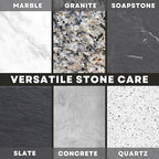 Soapstone Spray Cleaner - Safely Clean Soap Stone, Slate, Granite, Quartz, Marble, Concrete - Food Safe - Natural Ingredients - Fresh Orange & Lemon Scent Eliminates Odors - Made in USA
