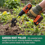 Garden Groomer 4-in-1 Soil Tiller & Auger—Cultivate, Loosen, Weed, and Drill in Garden Beds Or Planter Boxes. 3/8" Hex-Drive Drill Attachment for Effortless Gardening.