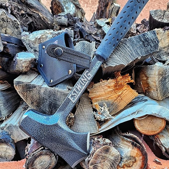 ESTWING Timber Titan - Blue 16" Wood Splitting Maul with Forged Steel Construction & Shock Reduction Grip - E6-TT4