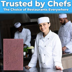 Heavy Duty XL Red Scouring Pads. 6x9 in 5 Pack of Scrubber Tools for Cleaning Stainless Steel Pots, Pans, Grills and Griddles. Extra Large Pad for Outdoor Use on Railings and Tiles.