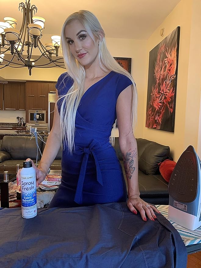 Spray Fresh Fabric Refresher - Deodorizer & Freshener for Clothing, Bedding, Luggage, Furniture & More - Eliminates Smoke Smell & Other Pesky Odors - Helps Prevent Fabric from Wrinkling (Sea Breeze)