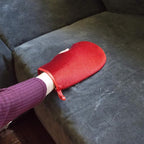 CleanAide Hair Magnet Pet Fur Removal Mitt, Lint, Fur, and Dander Cleanup for Furniture, Clothing, and Upholstery, Reusable, Durable, Quick & Easy Cleaning, Red, 2-Pack