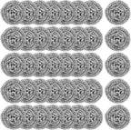 100Pcs Steel Wool Scrubber Pads, Bulk Steel Wool Scrubber, Metal Sponge Wire Scouring Pad, Heavy Duty Dishwashing Scouring Pads for Cleaning Dishes, Pans, Pots, Ovens, Grills, Sinks