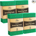 Green Sustainable 20 Pack Cleaning Scour Pads by Avant Grub. Powerful Stain Remover for Cookware. Easily Remove Grease and Residues. Eco-Friendly Solution for Kitchen Cleaning.