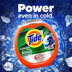 Tide Power Pods with Febreze Laundry Detergent Pacs,Botanical Rain Scent,All-Day Freshness,45 Count (Pack of 2)