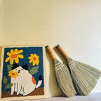 Set of 2 Brooms for Kid 12.6 inch- Vietnamese Natural Straw Soft Broom - Small Broom